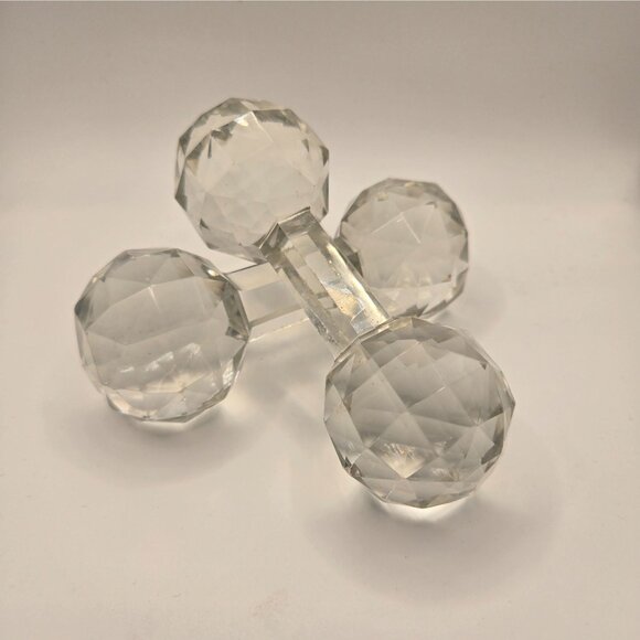 Vintage Faceted Glass Crystal Knife Rest Set of 2 - Picture 2 of 3